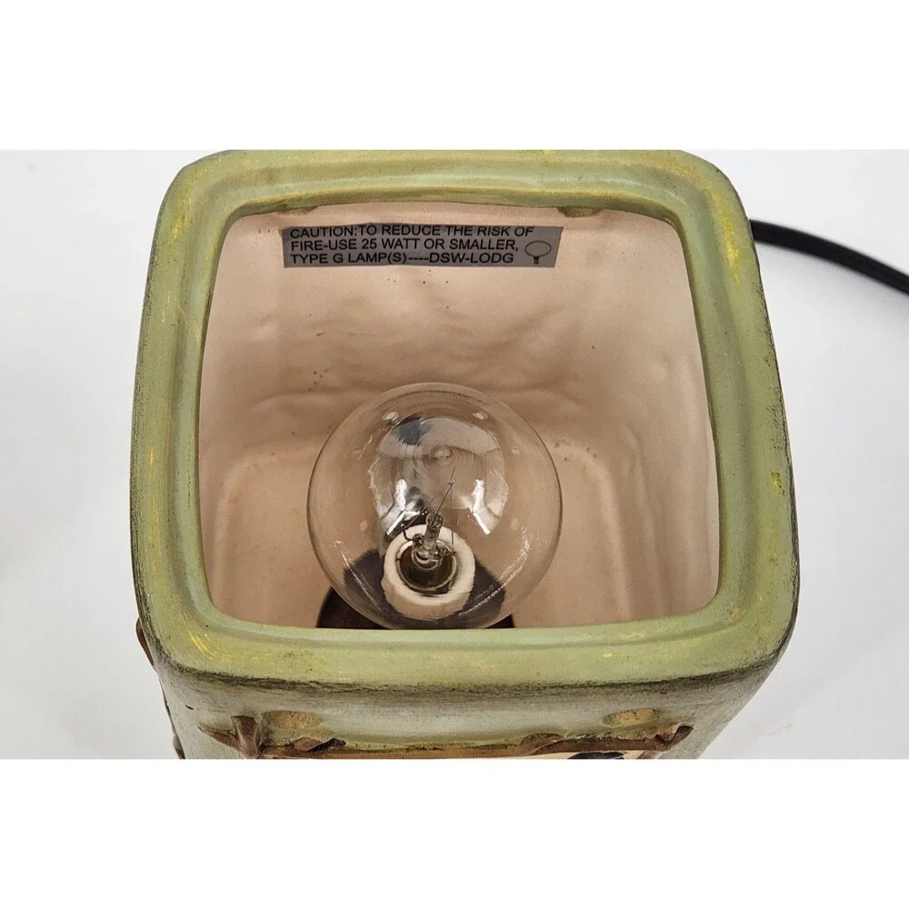 Retired Scentsy Lodge Ceramic Warmer Pack Woodland Wilderness Bear Trout Tree